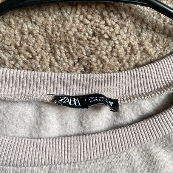 Zara Cropped Fleece Sweatshirt - Picture 3 of 3
